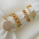Copy Pave Enamel Heart Ring