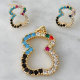 Colorful Bear Earring Stud With Pendant Set