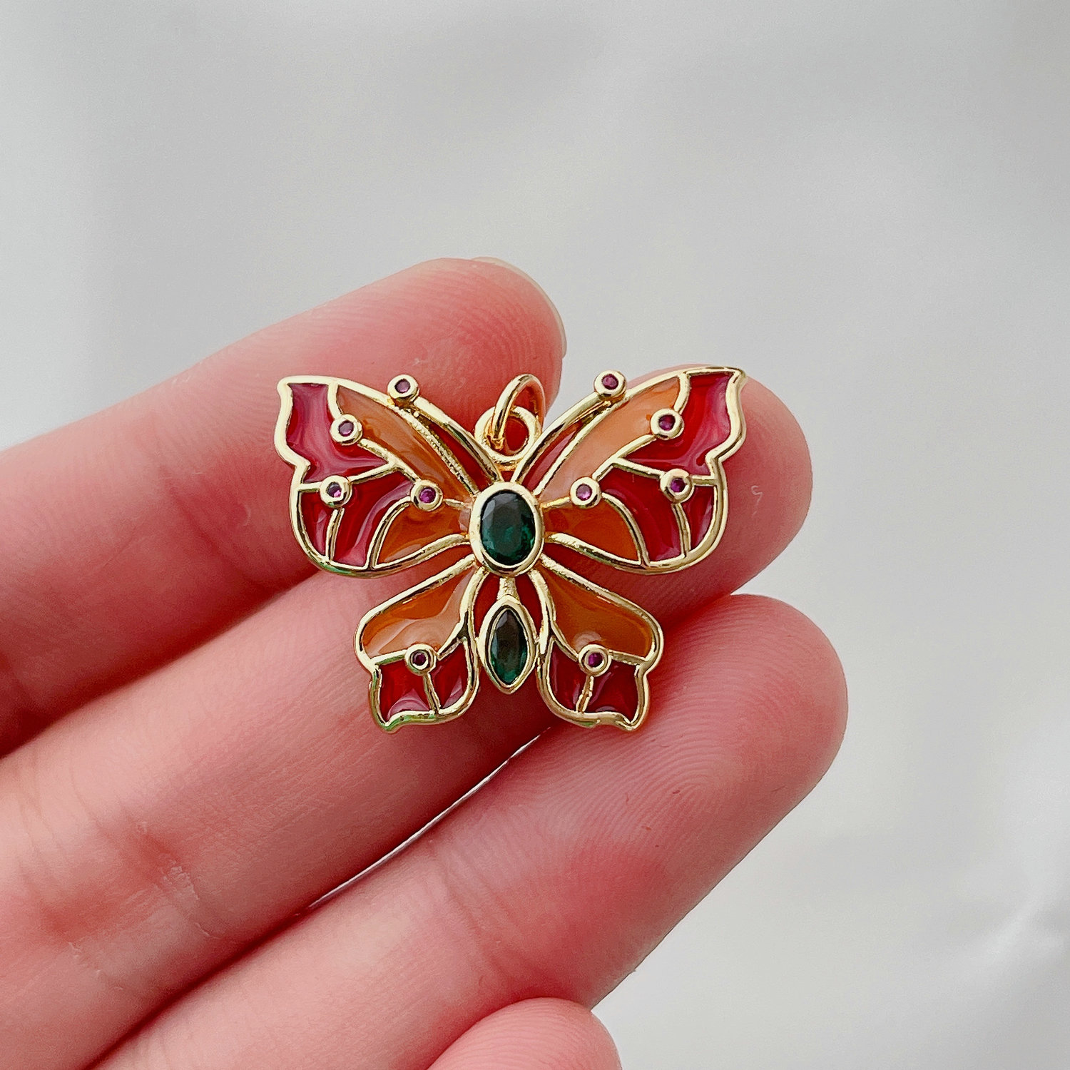 Enameal Coloful Butterfly Charm