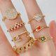 Copy Pave Enamel Heart Ring
