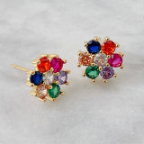 Coloful Flower Stud Earrings