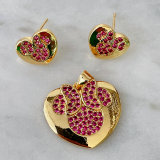 Red bear paw Set Earrings