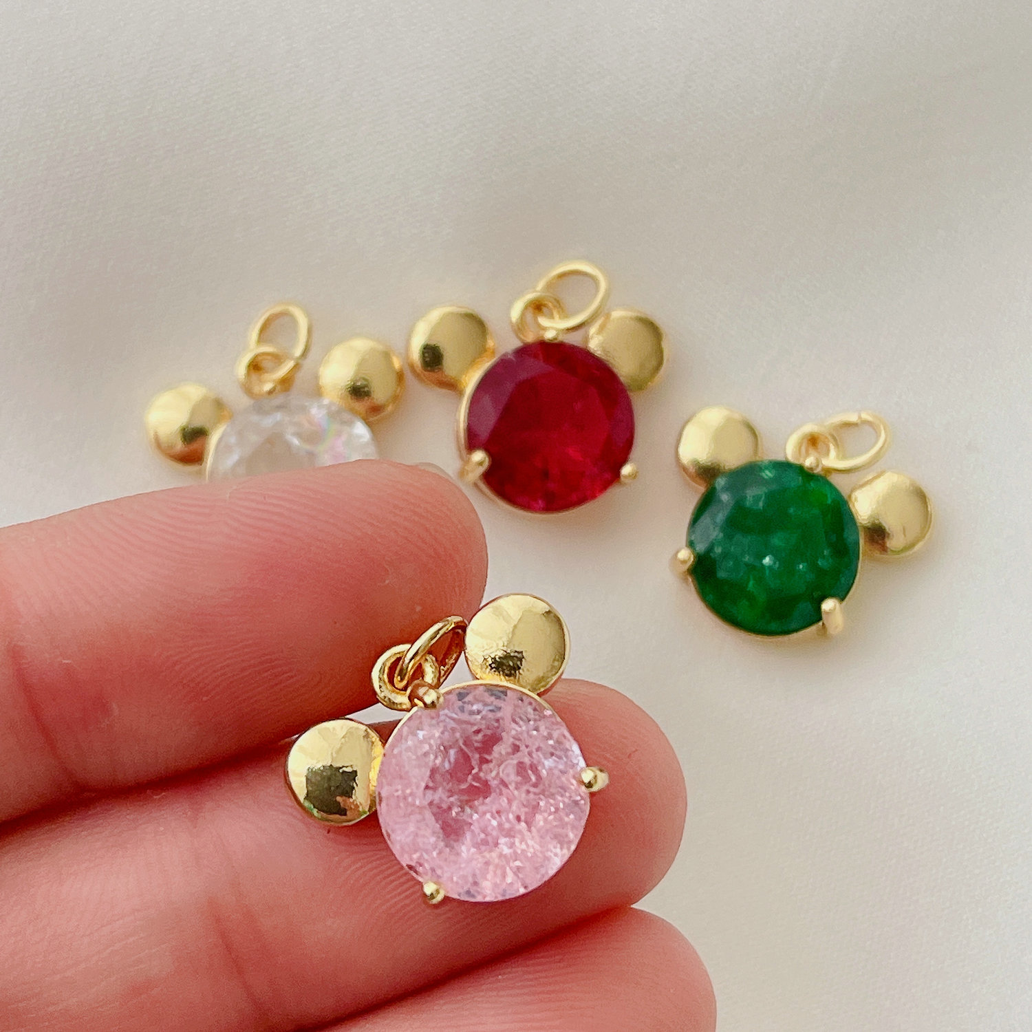 Big Zircon Bear Charm