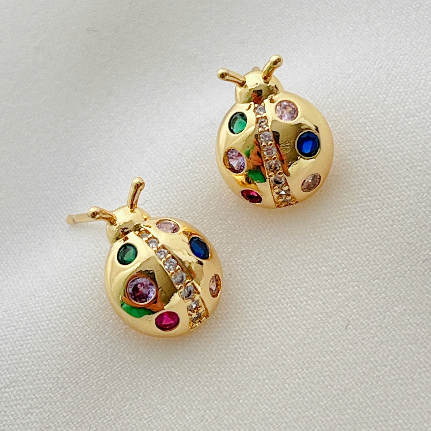 Colorful Ladybug Stud
