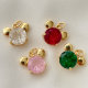 Big Zircon Bear Charm