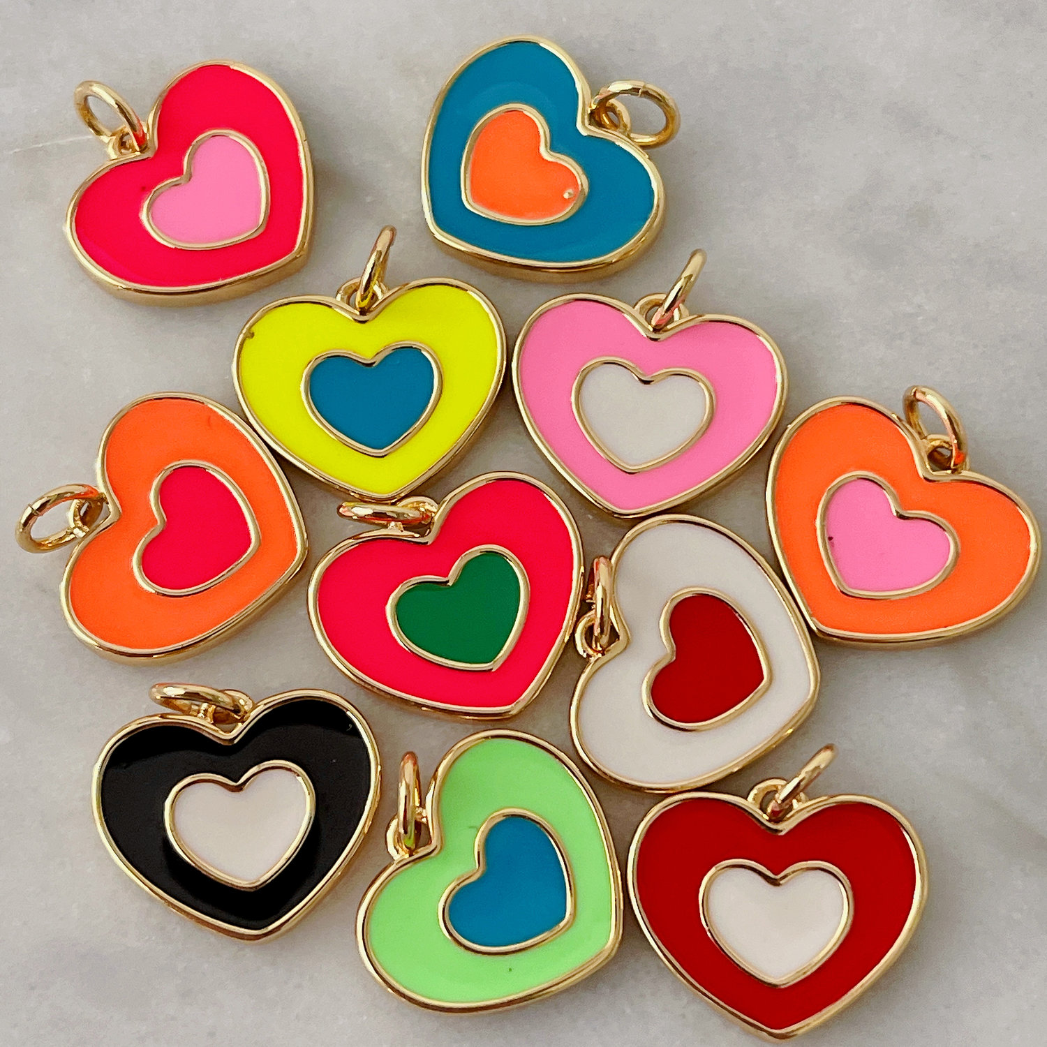 Enamel Heart Charm