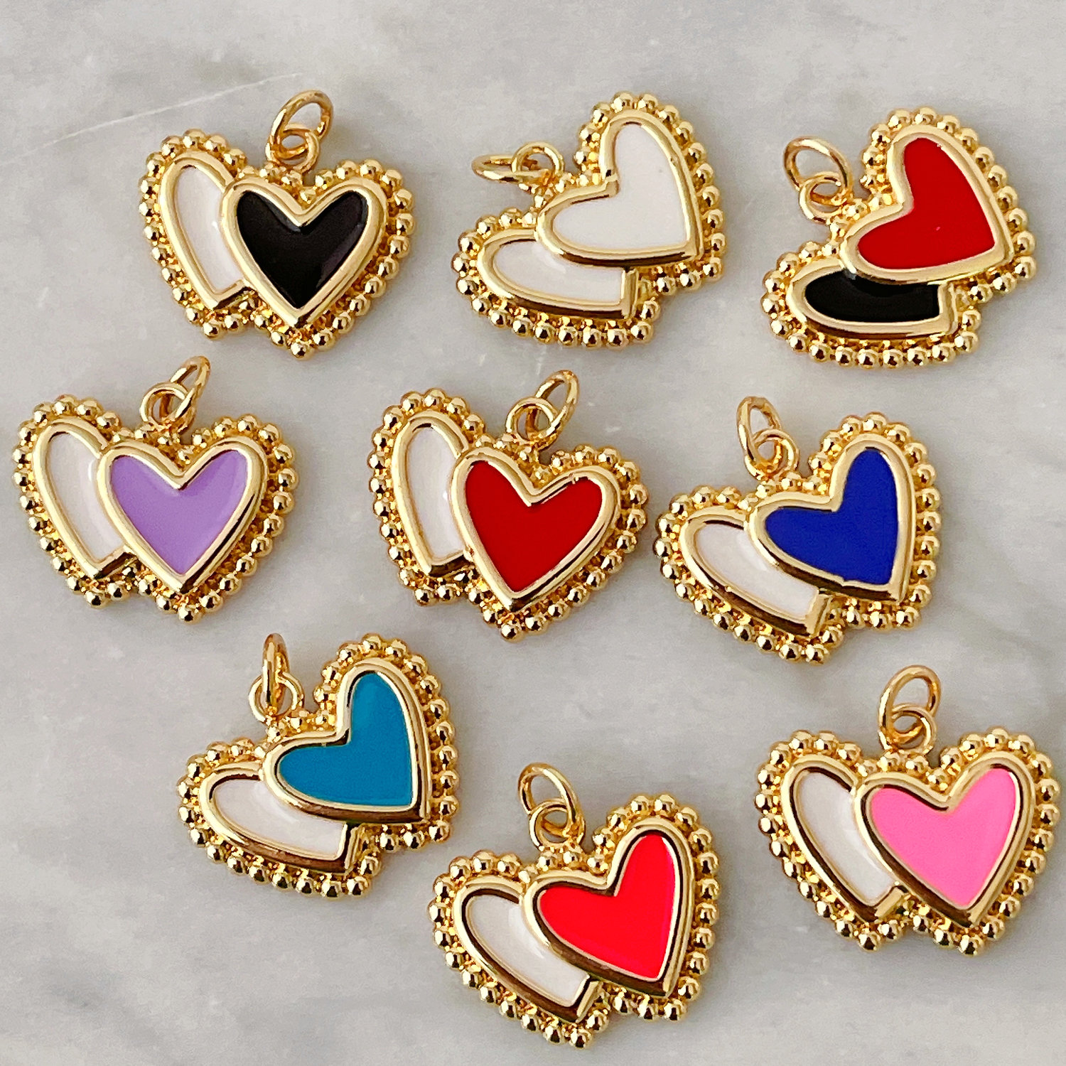 Enamel Heart Charm