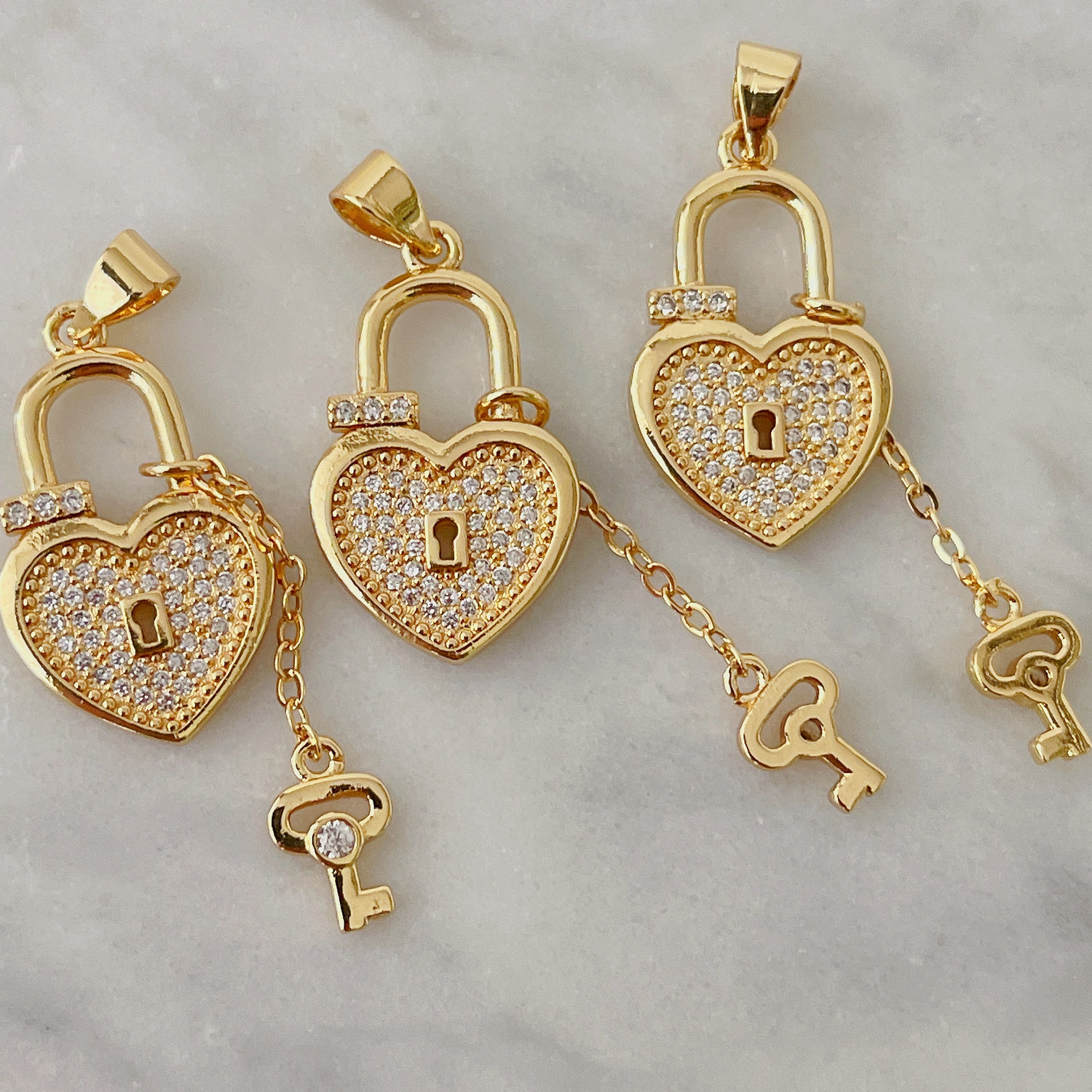 Key Heart Charm