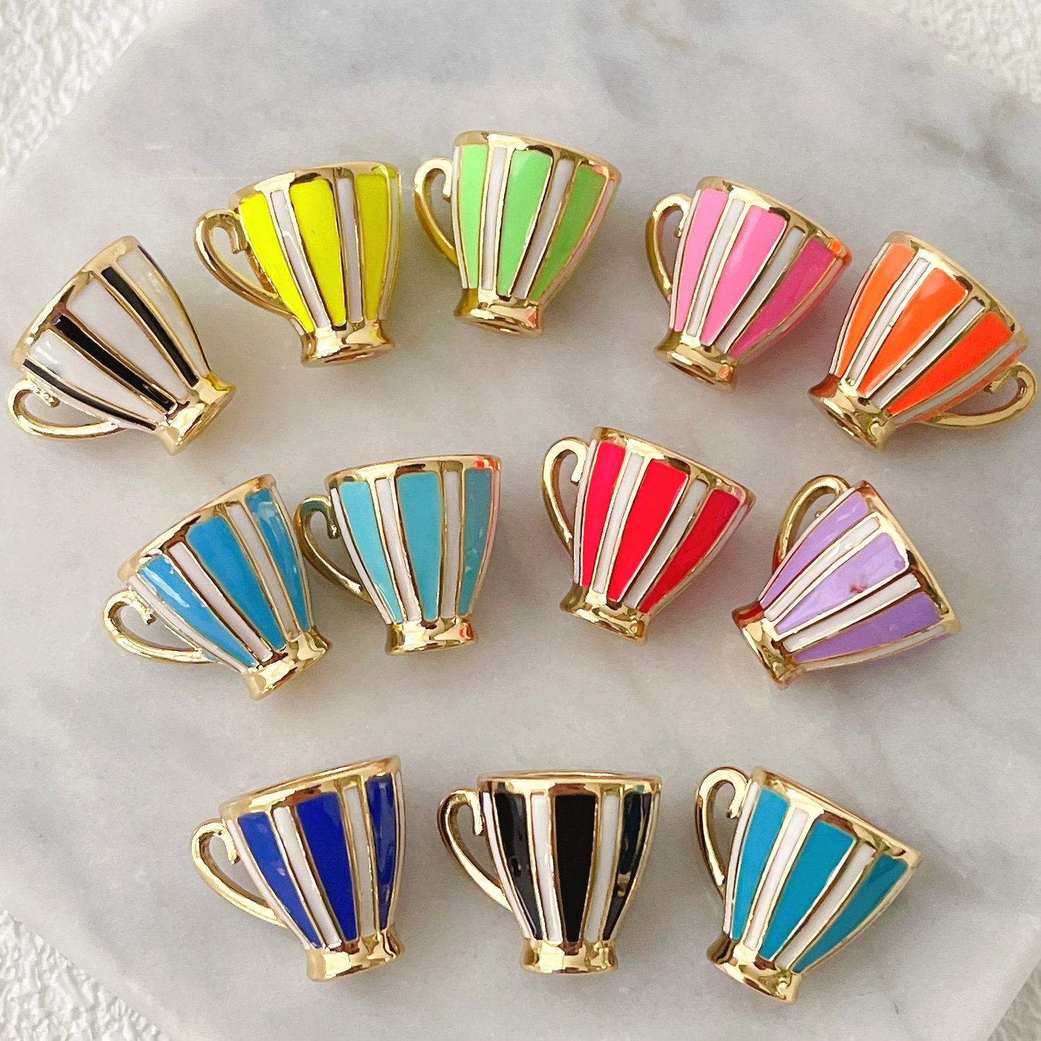 Stripe Enamel Charm