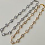 Pave Square Necklace