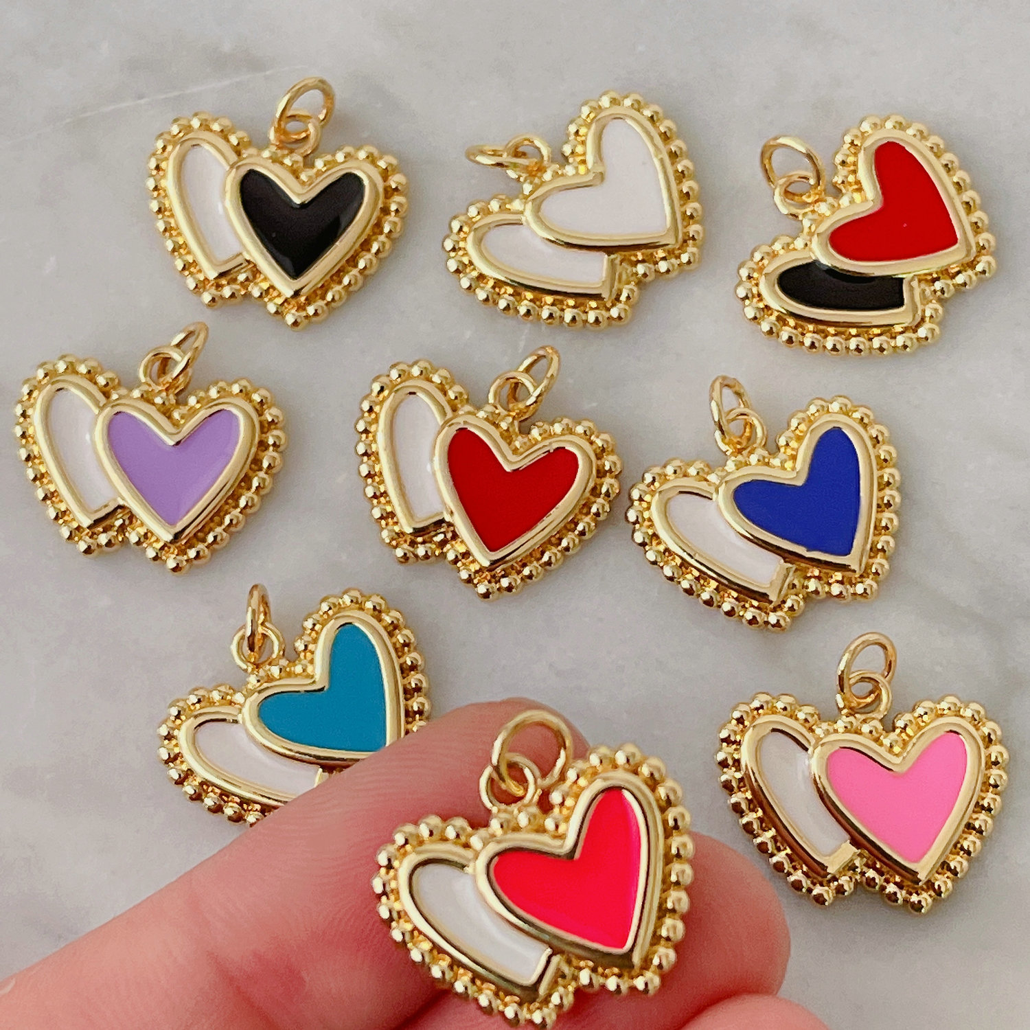 Enamel Heart Charm