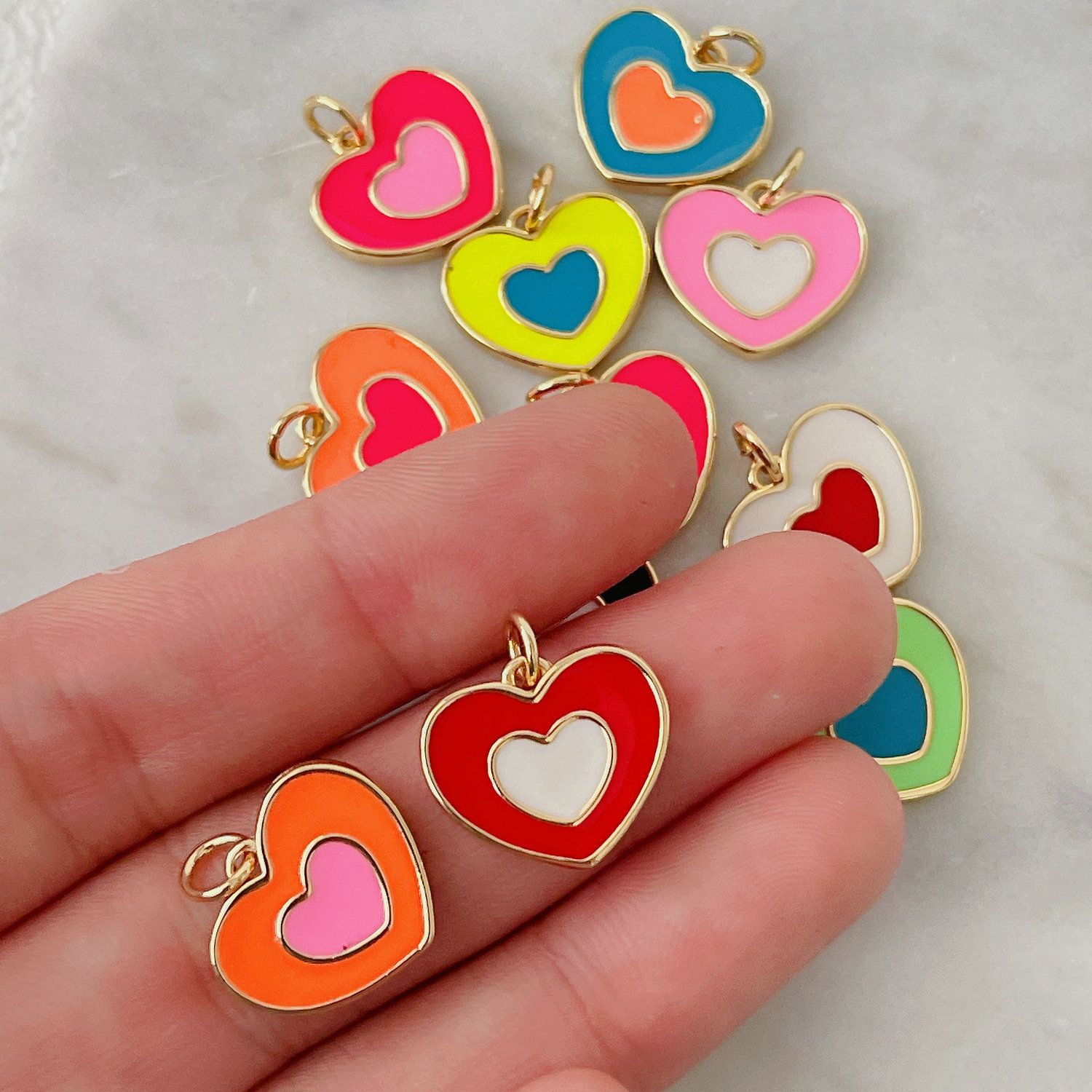 Enamel Heart Charm