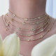 Pave Smile Star Heart Necklace