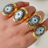 Hematita Shell Eye Ring