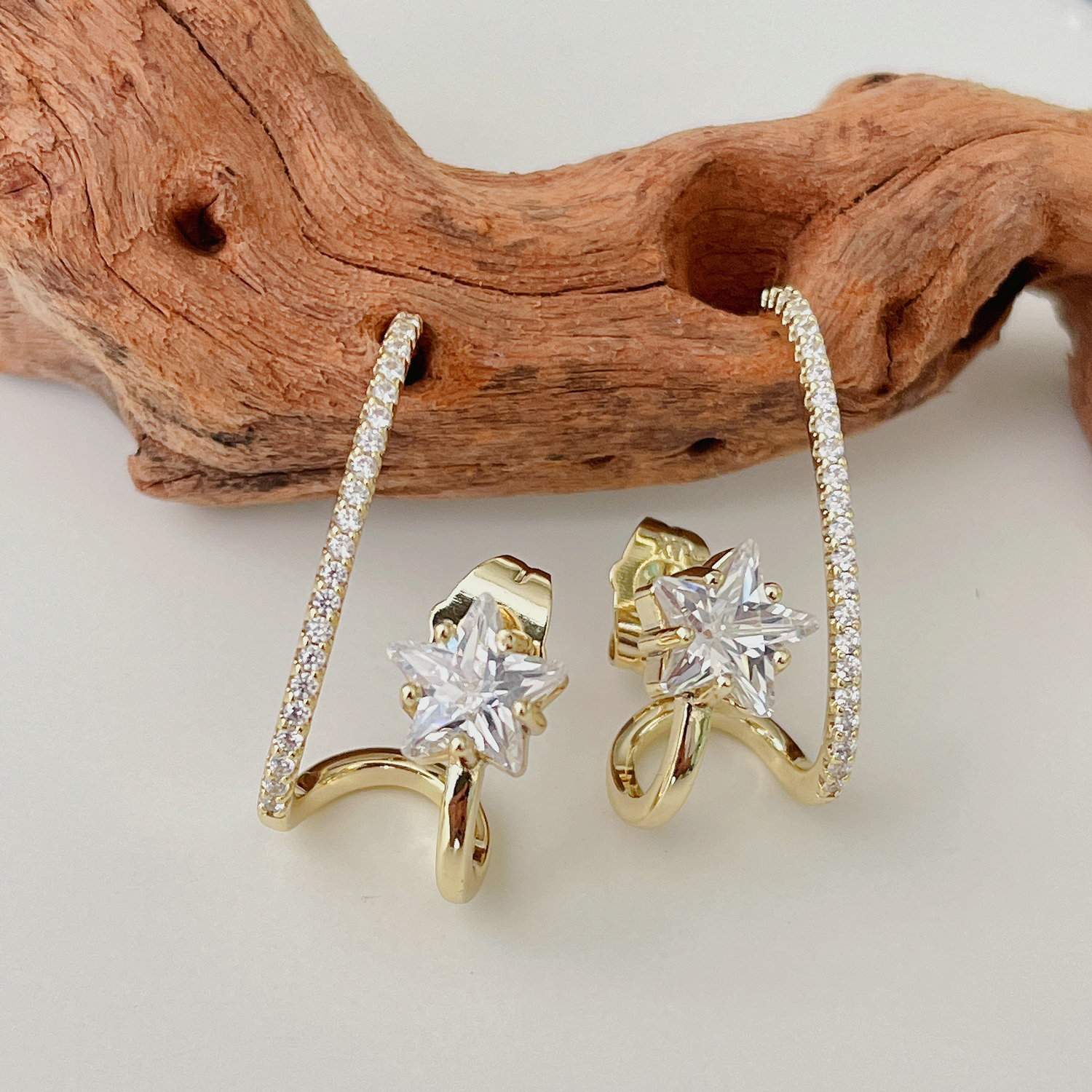 Star Cuff Earrings