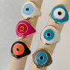 Enamel Eye Adjustable Ring