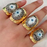 Hematita Shell Eye Ring