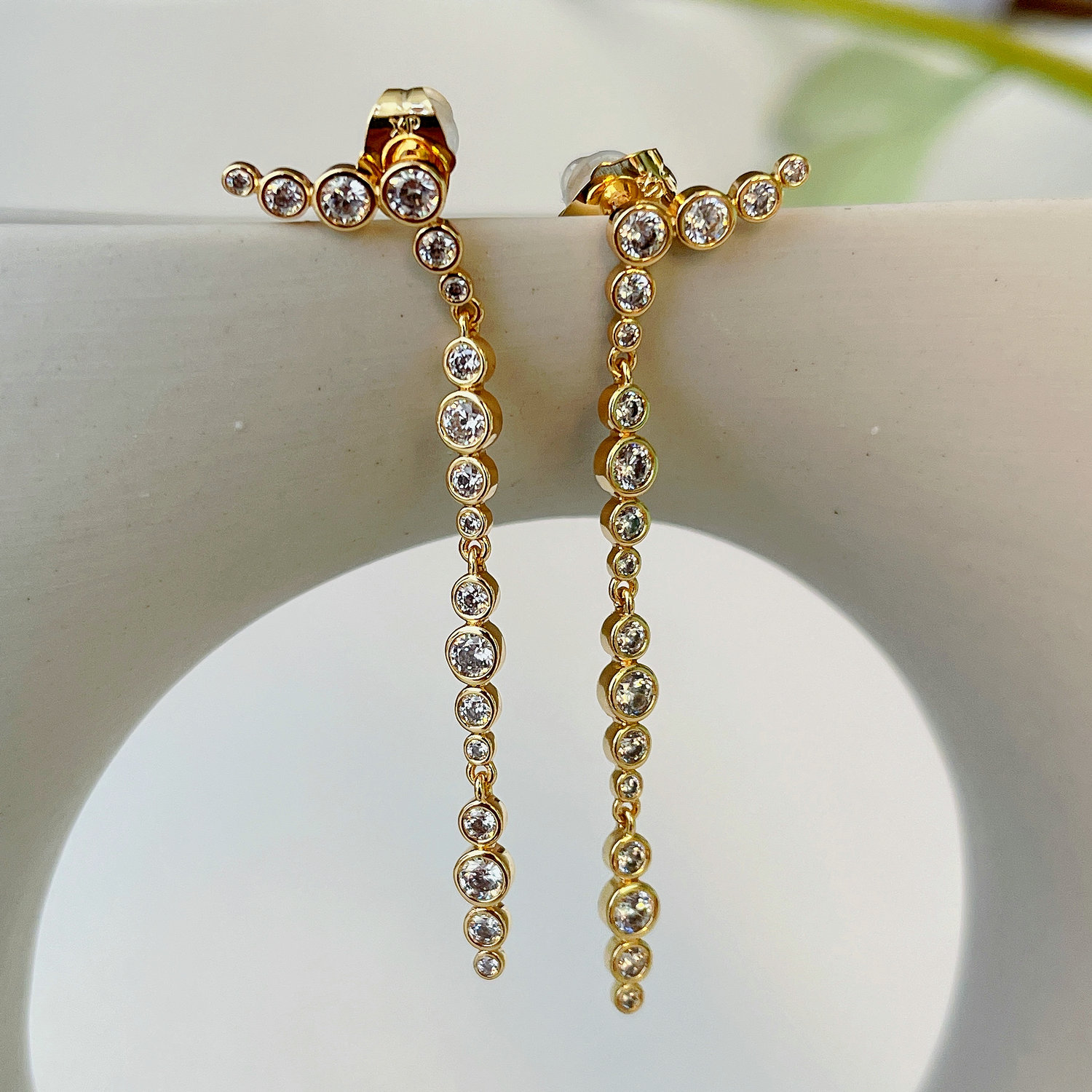 Long Zircon Earrins