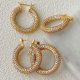 Pave Round Hoops Earrings