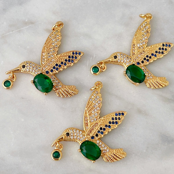 Green bird Charm