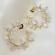 Clear Leaf Earrings