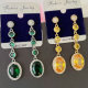 Long Zircon Earrings