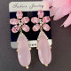 Pink Flower Earrings