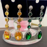 Long Zircon Earrings