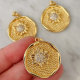 Round sunflower charm