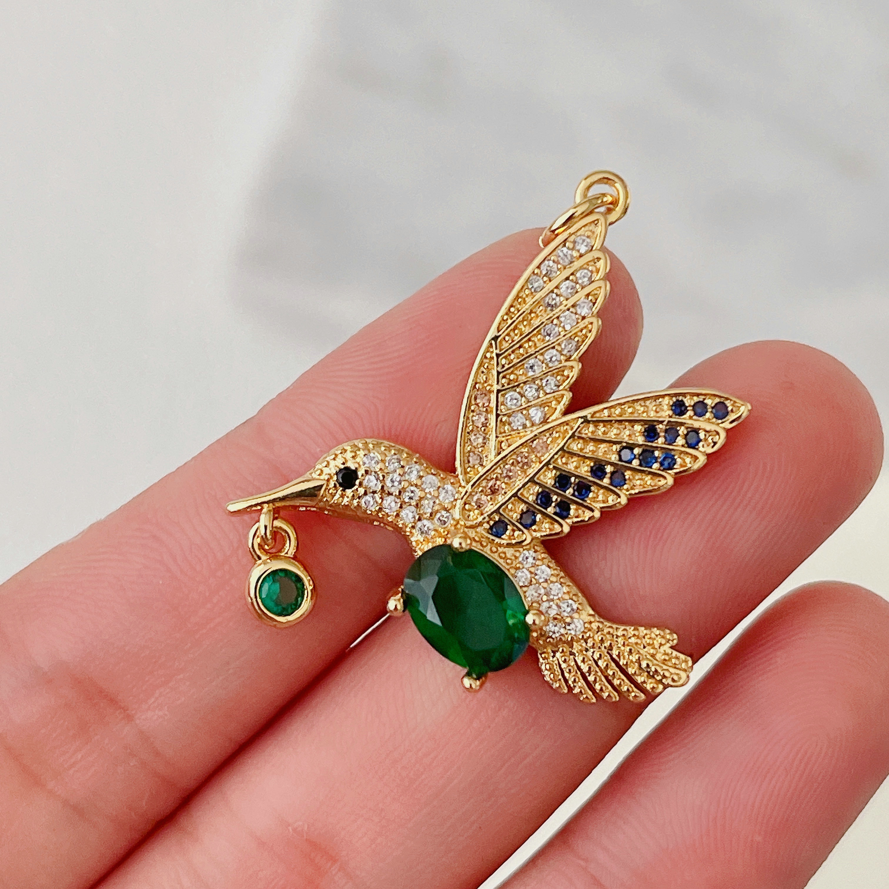 Green bird Charm