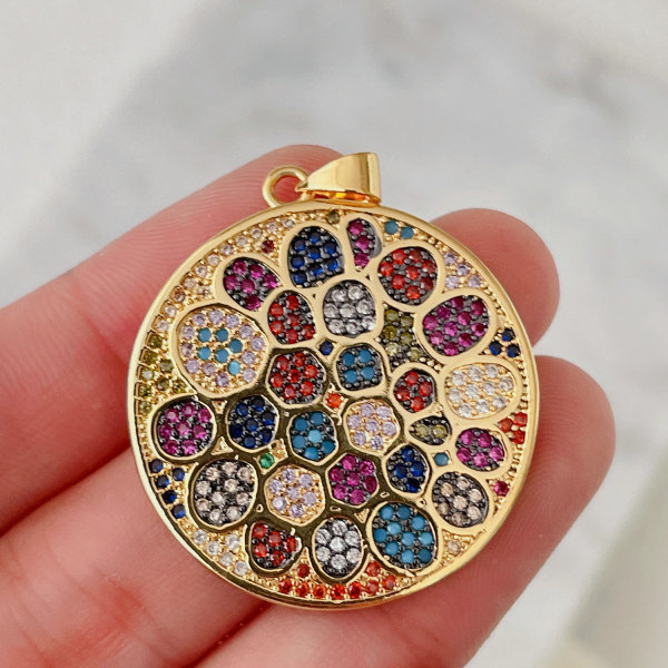 Big Round Colorful Pendant