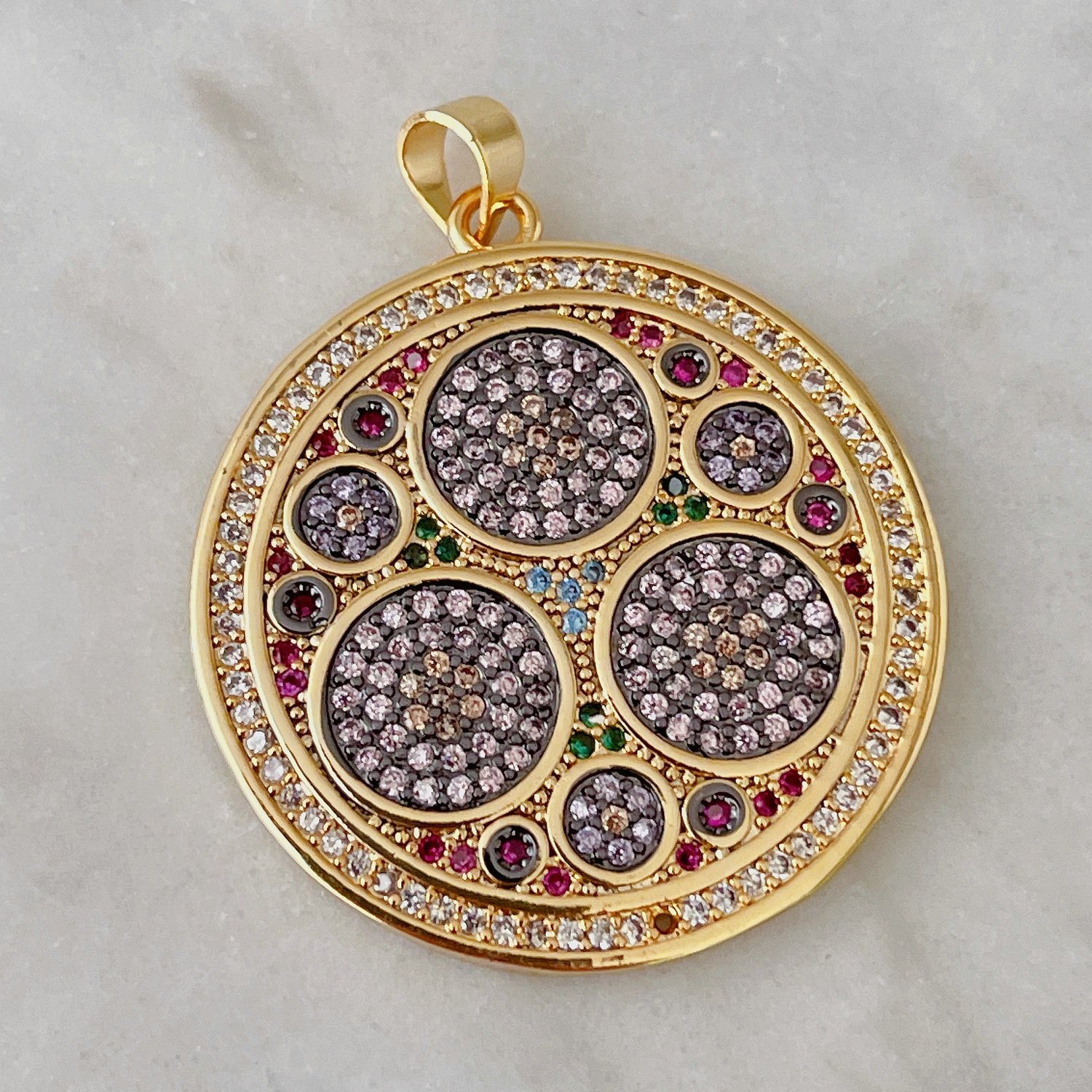 Big Round Coloful Pendant