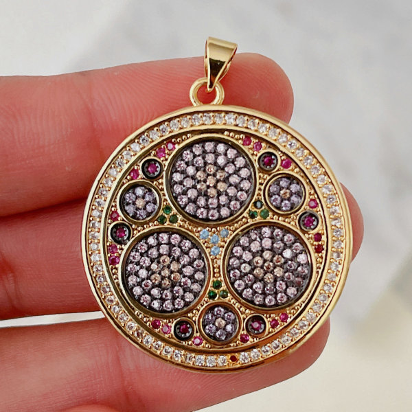 Big Round Coloful Pendant