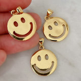 Gold Plated Smile Face Charm