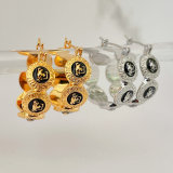 Leopard hoop earrings