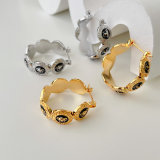 Leopard hoop earrings