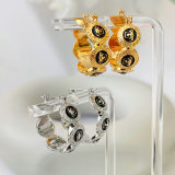 Leopard hoop earrings