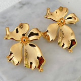 18K Gold Plated Flower Earrings
