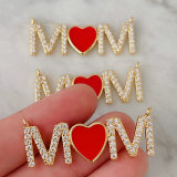 Heart charm mom charm for necklace