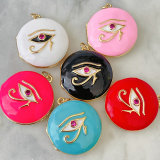 Enamel album box eye charm