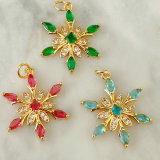 Zircon snowflower charm