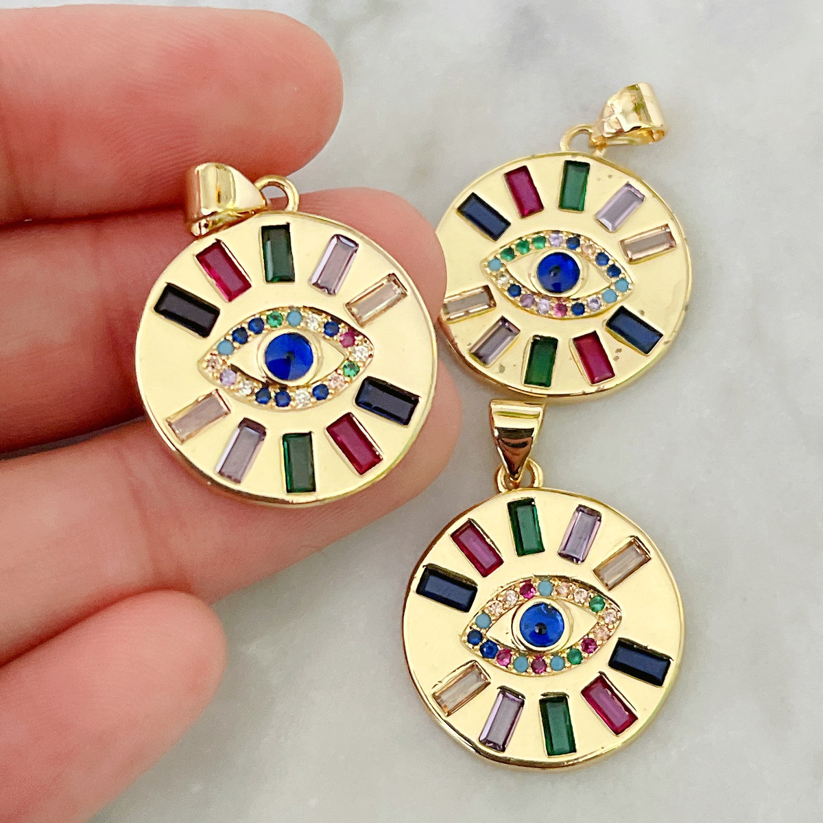 Colorful eye charm
