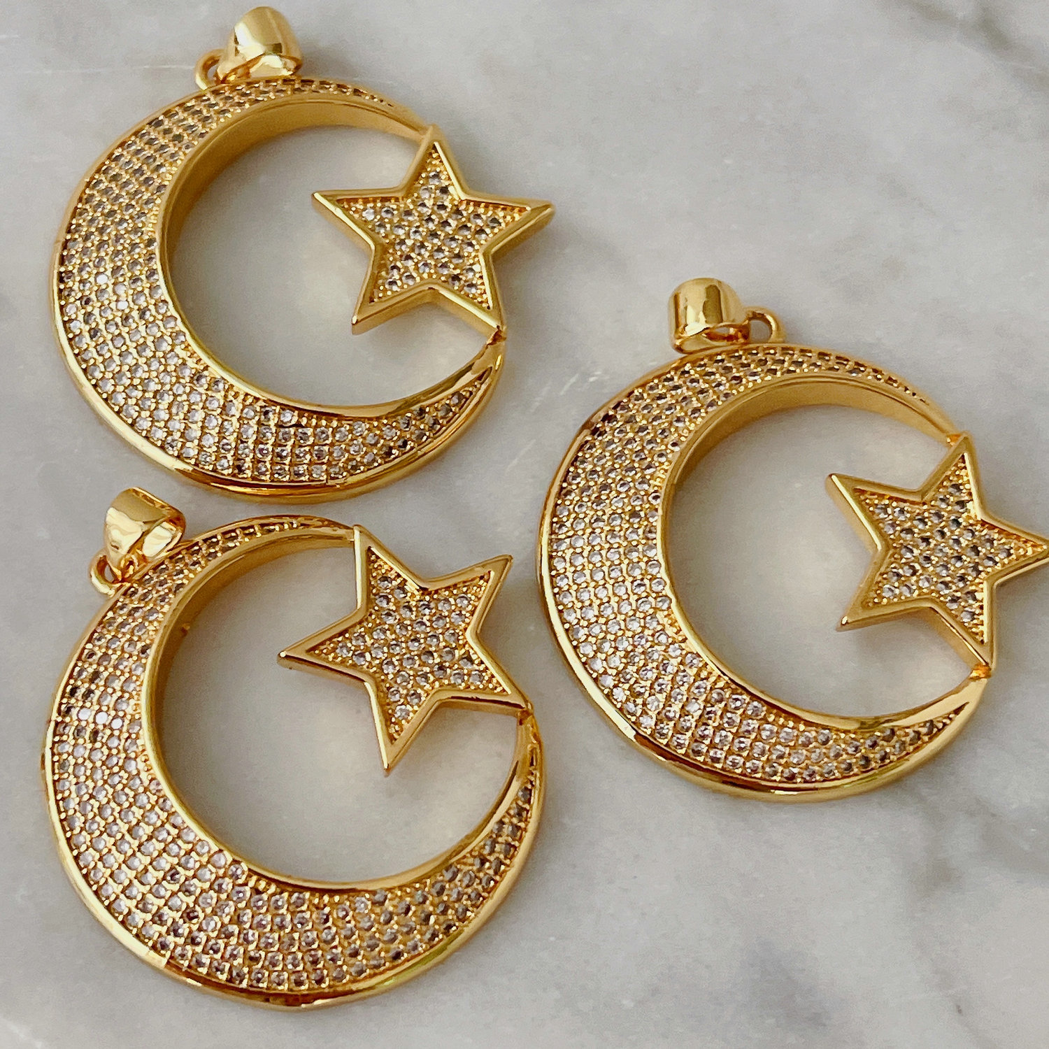 Moon star pendant