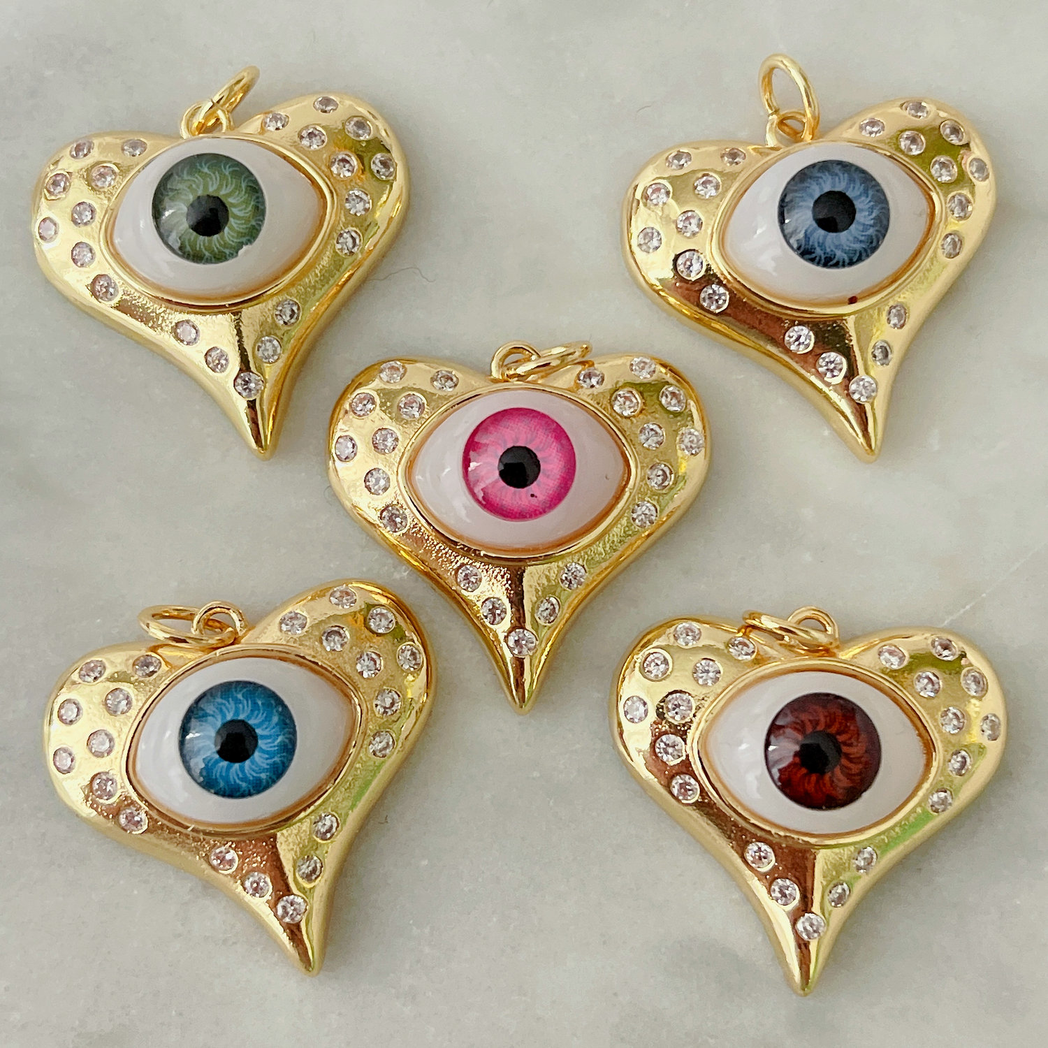 Eye heart charm