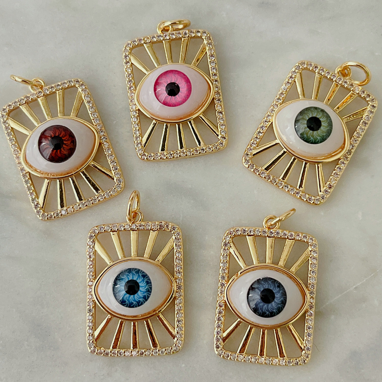 Square eye pendant