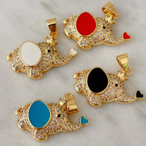 Enamel elephant charm