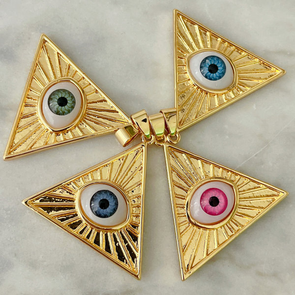Triangle eye charm