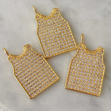 Pave zircon clother charm