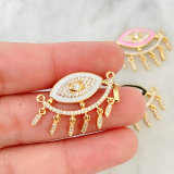 Enamel eye charm for necklace