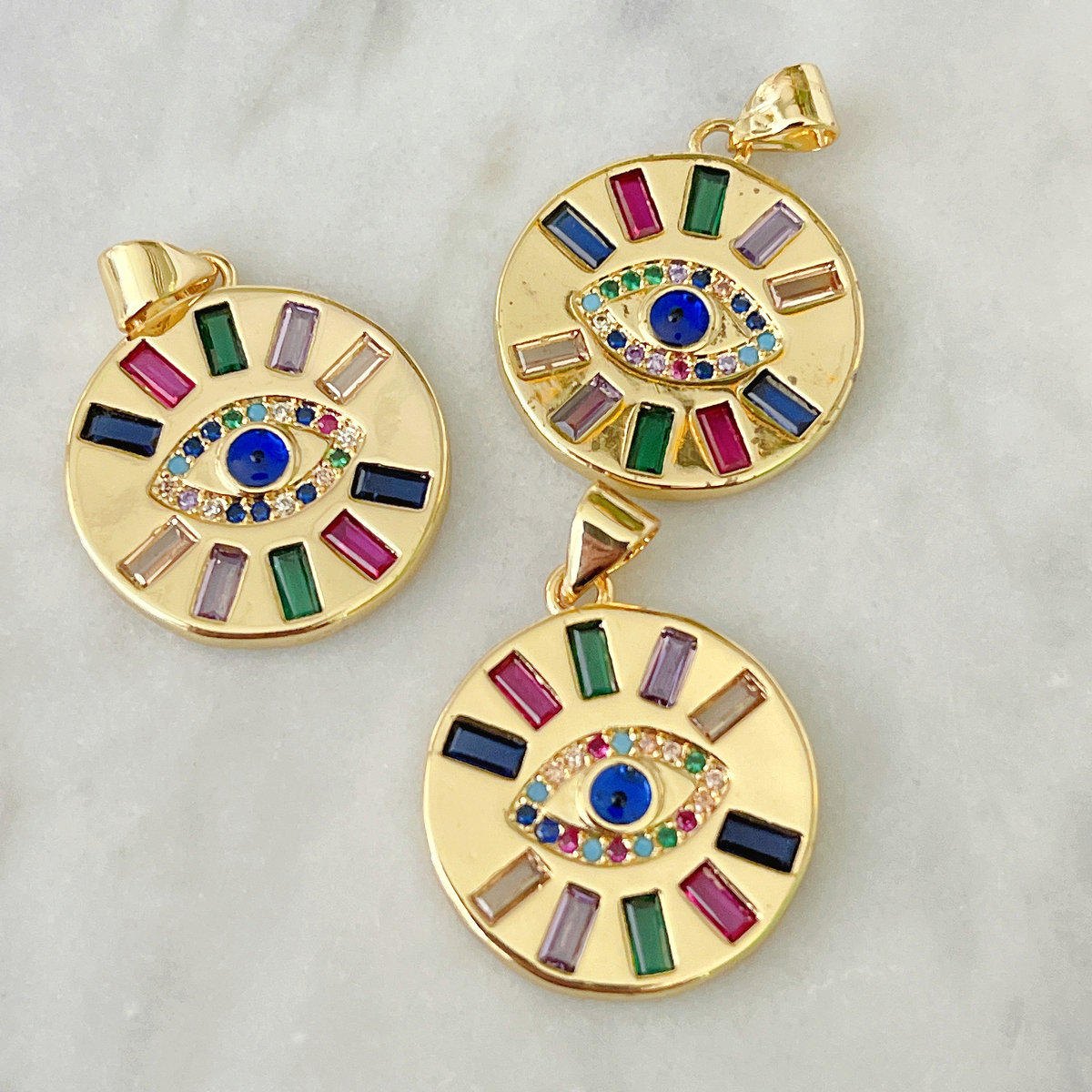 Colorful eye charm